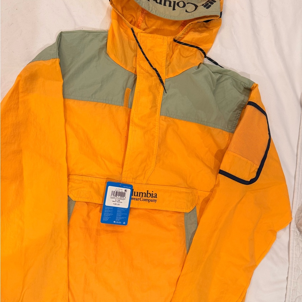 Columbia Orange Windbreaker Anorak
